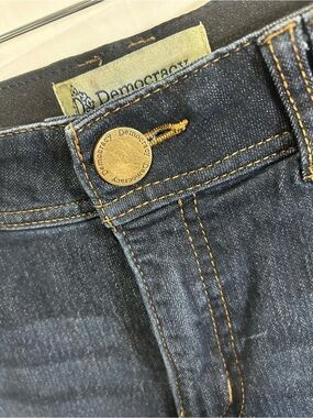 Democracy Men’s Dark Blue Slim Jeans with Contrast Stitching
